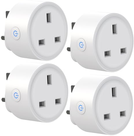 Smart Plug WiFi Alexa Plugs, Avatar Controls Smart Home Mini Outlet 13A Wireless Timer Socket 4 Pack Works with Amazon Alexa (Echo and Echo Dot), Google Home, SmartThings, No Hub Required, 2.4 GHz