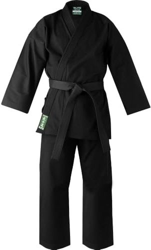 Blitz Kokoro Karate Gi - Black - 4/170cm - European Cut - Traditional Tie
