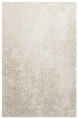 Homie Living Hochflor Teppich, modern, kuschelige, weich, flauschig für Wohnzimmer, Schlafzimmer und Kinderzimmer Sienna (Hellbeige, 130 x 190 cm)