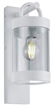 meineWunschleuchte Außen-Wandleuchte Weiß, Außenlaterne für Haus Wand, | Höhe 33cm, mit E27 LED, Außenleuchte Landhausstil Wandlaterne für Wand Beleuchtung außen IP44