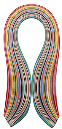 ODETOJOY Quilling pappersremsor 3 mm 5 mm 10 mm 7 mm 36 färger 180 remsor set gör-det-själv origami papper quilling konstlängd 54 cm (36 färg 7 mm)