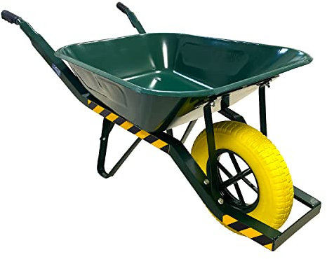 KELI - Brouette Cornières Super Pro Roue Increvable, 85L, Jusqu'à 250 Kg, Chariot de Transport, Poignées ergonomiques, Usage intensif