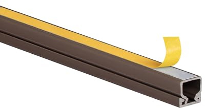 10m KOMIB Kabelkanal/Kabelkanäle/Kabelführung - Verschiedene Größen und Farben - Schraubbar - 5 x 2m Stangen - (Braun - Holz Design, 10 x 10 mm (Selbstklebend))