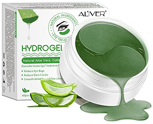 Patch Occhi, 60 Pcs Patch Occhiaie e Borse, Maschera d'occhio del Collagene, Anti Occhiaie Donna Uomo Trattamenti, Anti Rughe,Rimuovi Borse e Puffiness - Aloe e Acido Ialuronico,Idrata Anti-Età