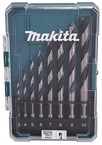 Makita D-77257 8 Piece Wood Brad Point Bit Set