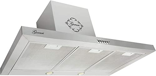 Gurari 461 Inox 90 • Hotte aspirante murale 90 cm • 1000m³/h • 3 vitesses • LED • Inox • Recirculation possible