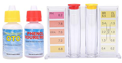 Kit de prueba de calidad de ph Probador de piscina Caja de prueba kit de prueba de cloro de pH para piscinas spas de aguas termales