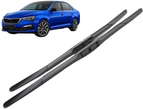 Coche Escobilla limpiaparabrisas Delanteros Traseros para Skoda Rapid 2018-2023 24+16, Juego de Escobillas Parabrisas Planas, Todos Los Climas de Ventana Limpi