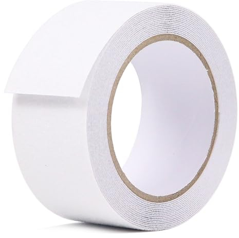 QILIMA Nastro Adesivo Antiscivolo, 50 mm x 5 m Abrasivo ad Alta Aderenza, Banda di Sicurezza, Per migliorare la presa, per interni ed esterni,Trasparente