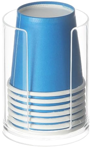 Generic Dispenser per bicchieri di carta in Acrilico, 100% plastica, Organizzatori di stoccaggio per bicchieri di carta, Portabicchieri in plastica, Porta