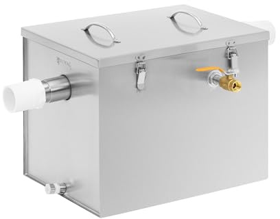Royal Catering Séparateur de graisse en acier inoxydable 40 l Coupe-huile Intercepteur de graisse Parfait pour Restaurant, Bar, Cuisine Commerciale