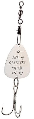Kisangel Gravierter Angelhaken Schlüsselanhänger Aus Langlebigem Metall Mit ‚You Are My Greatest Catch‘ Gravur Kreative Geschenkidee Für Angler Zum Geburtstag Valentinstag Und Jubiläum