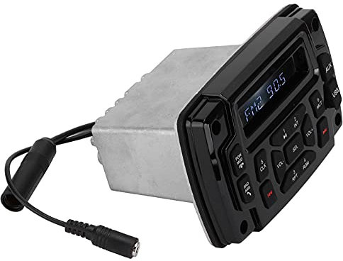 Reproductor MP3, de Sonido con Radio USB, Resistente Al Agua para Baño, Barco, Yate, Coche | Estéreo Marino Portátil IP66 con Radio Am/FM