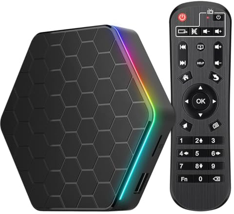 VOANZO 2024 Android Box 12.0:Smart TV Box 4GB RAM, 64GB ROM, 4K/6K, Wi-Fi 6, Allwinner H618 Quad-Core Chip, Dual-WiFi, Bluetooth 5.0, 3D HDR, Ethernet.