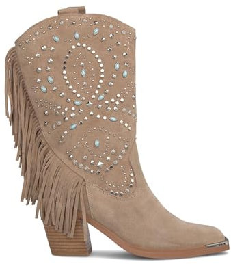 ALMA EN PENA I240524 Botas Cowboy Mujer Beige