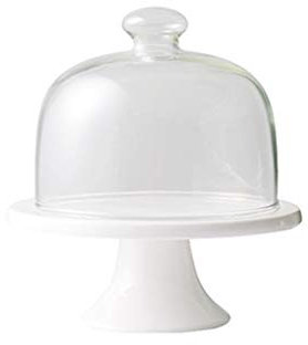 DKRAHRJJ Cake Stand, Cheese Plate Covers, High Ceramic Flat Plate Pastry Bread Cheese Tasting Trays Dome Preservatcover