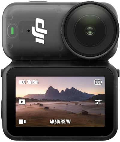 DJI Osmo Nano Standard Combo (128GB) - Small 4K/60fps Vlogging Camera with a 1/1.3″ Sensor, 143° Wide FOV Video, 200-Min Recording, Swift Content Transfer, Magnetic POV Cam 4K for Sports, Vlog