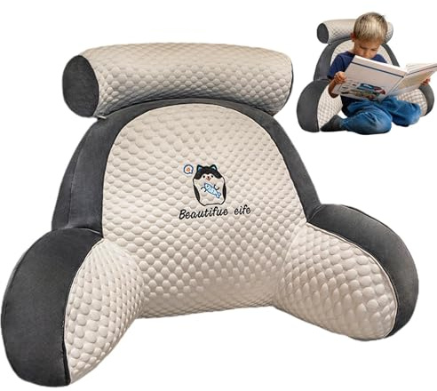 Weqizuerqi Lese- Und Bett Ruhekissen, 2in1 Lesekissen Fürs Bett, Abnehmbarer Rückenlehnen Zum Sitzen Im Bett, Reading Pillow Aus Memo-ry Foam Mit Armlehne, Zum Lesen, Fernsehen, Arbeiten Am Laptop
