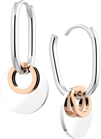 THIORA 'Oasis Kollektion' Creolen Damen | Edelstahl Ohrringe mit Perlmutt & Bicolor Optionen | Schmuck, der Geschichten erzählt | Gold, Roségold, Silber