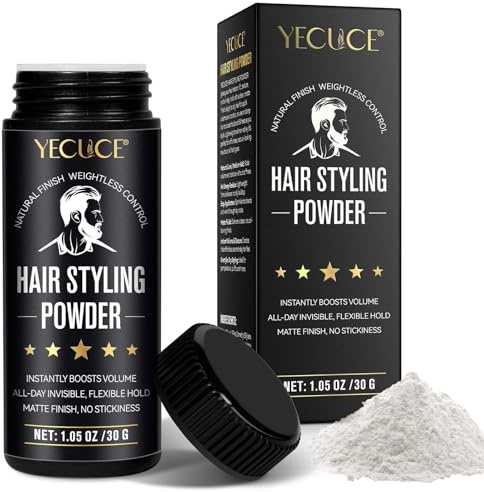 Hair Texture Powder 30g, Hair Styling Powder for Men, Natural Look Styling Powder, Long-lasting Hold, Volumizing Matte Texture, Easy to Apply with No Oil or Greasy Residue, All Hair Types