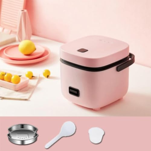 1.2L Pink Mini Rice Cooker for 1 People - Multifunction Small Kitchen Cooker & Steamer for Apartment Living - Reliable and Convenient