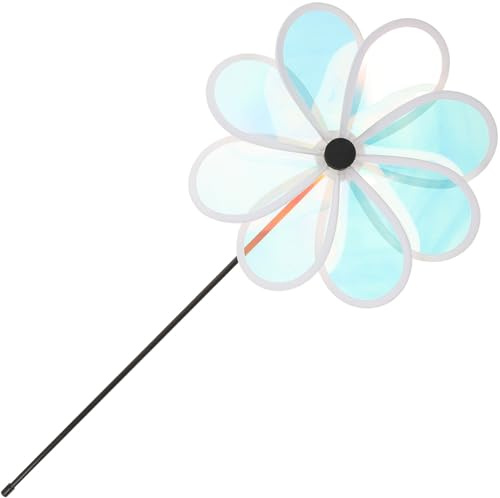 CIYODO Moulin à Vent avec Pales Réfléchissantes Dispositif Anti-Oiseaux Résistant Aux Intempéries pour Jardin Vergers et Espaces Extérieurs