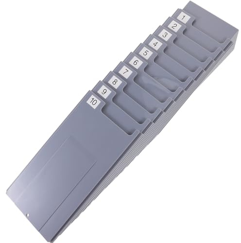 BESTonZON Kartenhalter Wand aus Kunststoff Weiß Wandmontierbarer und Ausziehbarer Kartenhalter für Büros und Klassenzimmer Praktisches Regal zur Übersichtlichen Aufbewahrung