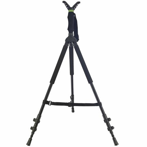 Hunting Shooting Stick – Adjustable 90–185cm Quick-Lock Alloy Monopod/Tripod with 360° Swivel & Foam Rifle Grip – Stable Shooting Support for Hunting & Target Shooting