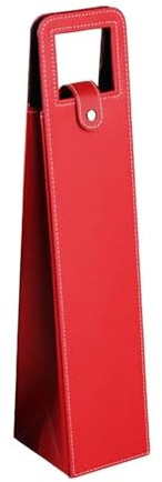 Rotwein-Verpackungsbeutel, Geschenk, Universalverpackung, Lederboxen, mehrere einzelne Flaschen, Weinglas-Verpackung, Ledertaschen (Rot, 2 Stück)