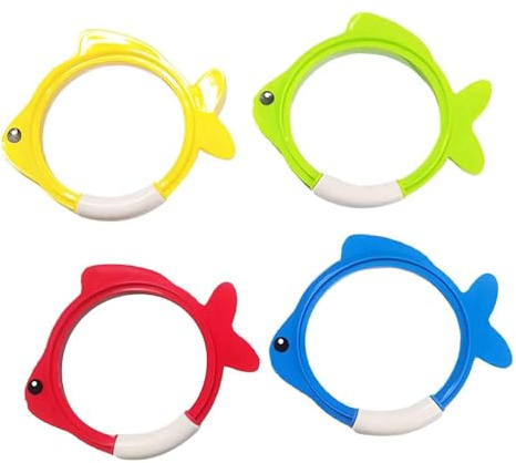 QUXVUIS Juego De Anillos De Buceo para Piscina para Niños Equipo Entrenamiento para Deportes Acuáticos Actividades Divertidas Verano para Niños Juguetes para Piscina