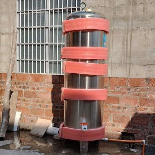 Réservoir sous Pression d'eau, réservoir sous Pression de puits d'eau en Acier Inoxydable de 185 gallons, réservoir à vessie Vertical avec kit de Montage pour Pompes de puits - Idéal pour Le