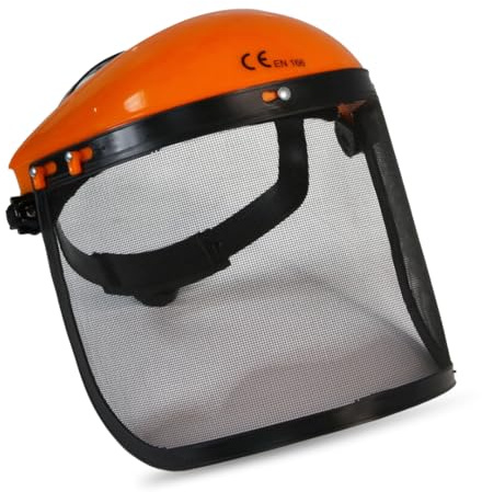 pokm toolsmarket Masque de protection avec visière en maille pour débroussailleuse et débroussailleuse, léger, réglable, visière rabattable, protection du visage pour le jardinage et le bricolage