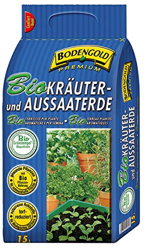 BODENGOLD Premium BIO-Kräuter- & Aussaaterde 15 Liter NEU Qualitäts-Bioerde aus Bayern !