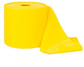 TheraBand Latex-Free Resistance Band for Pilates, Home Gym, Rehab, Professional Physical Therapy & Fitness Equipment, 45.5 Metre, Yellow, Light