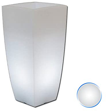 STILO SQUARE TOP BRIGHT - cm 39 x 39 - H 90 cm. LUCE BIANCA