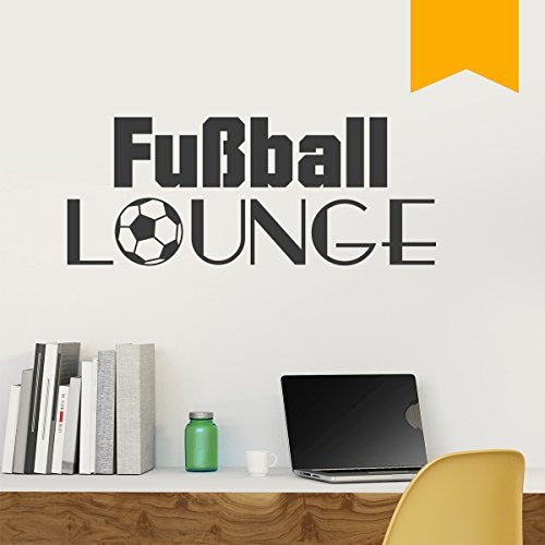 WANDKINGS Wandtattoo - Fußball Lounge - 110 x 44 cm - Pastellorange - Wähle aus 5 Größen & 35 Farben