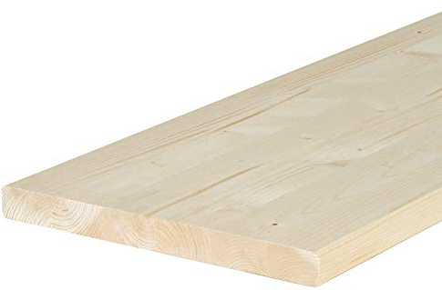 Guercio Tavola lamellare Legno Abete Naturale Levigata - 1000 X 500 mm - Spessore 28 mm