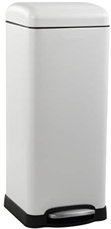 happimess HPM1007A Betty Retro 30-Liter-Stiefmüll für Zuhause, Küche, Wohnzimmer, Esszimmer, Badezimmer, Büro, Weiß