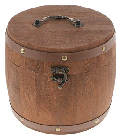 Tubayia Boîte de conservation vintage en bois - Pour café, thé, grains de café - Taille S