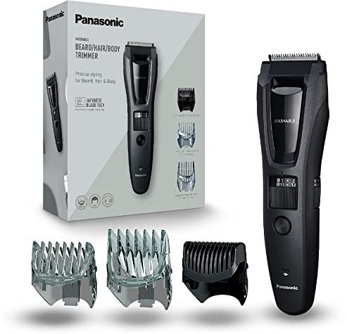 Panasonic ER-GB62 Wet & Dry Electric Hair, Beard & Body Trimmer for Men with 40 Cutting Lengths, Black