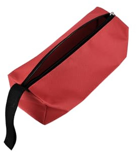 Powertool Werkzeugtasche mit Reißverschluss, Mehrzweck-Oxford-Leinen-Reißverschluss, Werkzeugtasche für Schraubendreher, Schraubenschlüssel, Zangen und andere Werkzeuge (S, Rot)