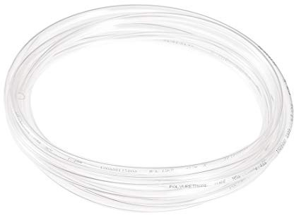 Sourcing map Tube pneumatique à air 6 mm OD x 4 mm ID 3 mètres (118 pouces) PU PU Compresseur d'air Transparent Tuyau tuyau tuyau