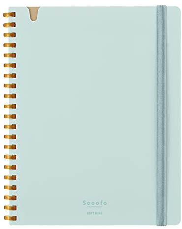 KOKUYO Sooofa Soft Ring Notebook, 0.2 inch (4 mm) Grid Ruled, 80 Sheets, B6 Deformation, Light Blue, Japan Import (SU-SV748S4-LB)