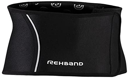 Rehband QD bandage pour le dos, 1 pièce, soutien du dos 3mm néoprène, Back Support, Couleur:Noir, Taille:L