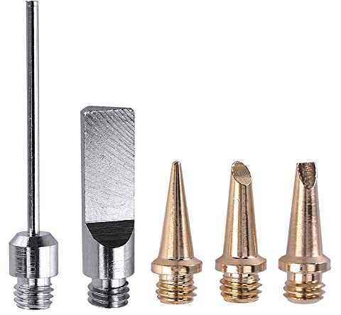 WANGCL 5 Punte di Saldatura, Kit di Punte per Saldatore a Gas per saldare Utensili elettrici in Schiuma Punte per Saldatura Accessori per Utensili di Saldatura