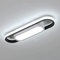 Riserva Plafón Led Techo Rectangular 30W, 3375LM Moderno Lámpara de Techo Led 6500K Luz Blanca Frío, Luz de Techo de Acrílico para Dormitorio Cocina Pasillo Balcón, L40 *W12cm, Blanco y Negro