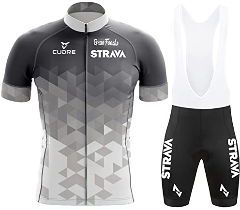 Radtrikot Set,Fahrradtrikot Herren,Atmungsaktives Sommer Kurzarm Fahrradtrikot Kurzarm + Radhose,Fahrradbekleidung Set für Fahrrad Rennrad MTB