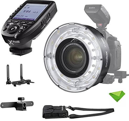 Godox R200 Macro Ring Flash Head for AD200 AD200 Pro w/Godox Xpro-N Trigger 5800±200K 200Ws with Modeling Lamp Macro Speedlight for DSLR Cameras for Portrait, Macro Shooting, Wedding Photography, etc