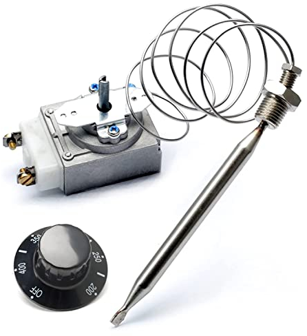 Termostato 1175 RX-1-36, 60125401 termostato para freidora de 1/4 pulgadas Mpt Caja de cosas compatible con Pitco 60125401 apto para Royal Range 3113, termostato de freidora 200-400F