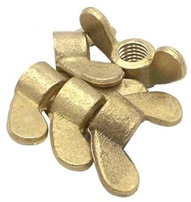 2-5 PCS Messing Kupfer Flügelmuttern M3 M4 M5 M6 M8 M10 M12 Material Handfest Mutter-M4-5 PCS